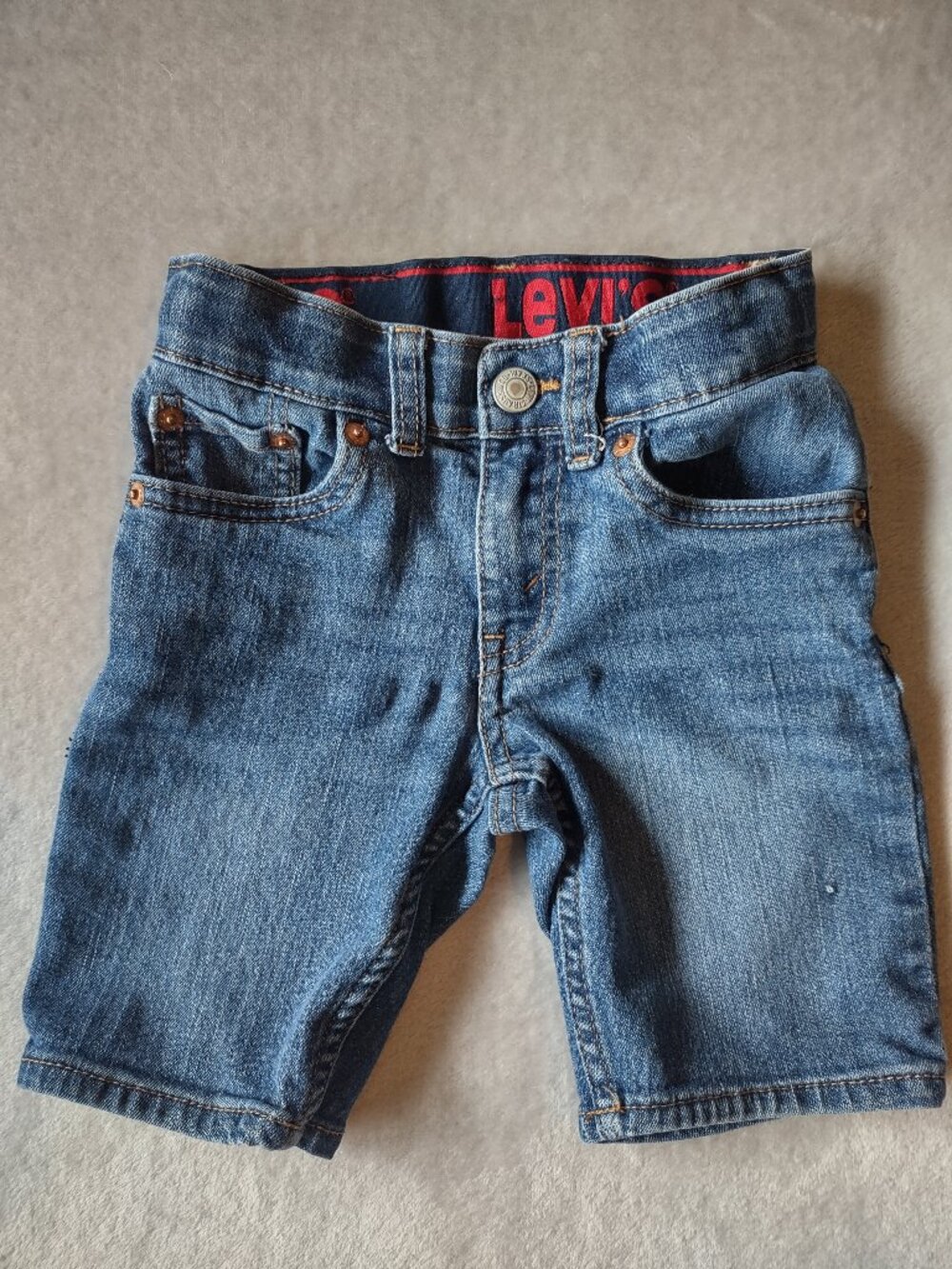 Levi’s Kids Denim Bermuda Shorts Size 4 Adjustable Waist Blue Jean Shorts